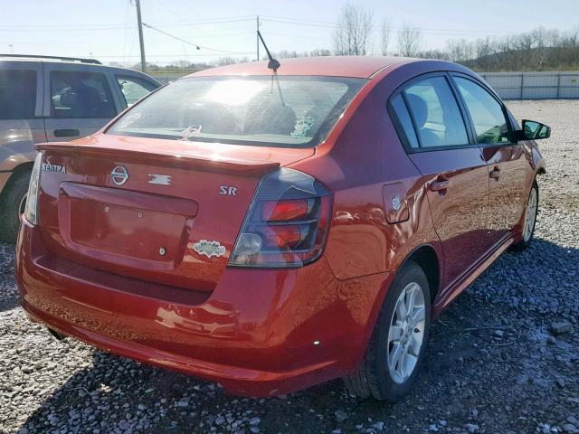 3N1AB6AP3AL727346 - 2010 NISSAN SENTRA 2.0 RED photo 4