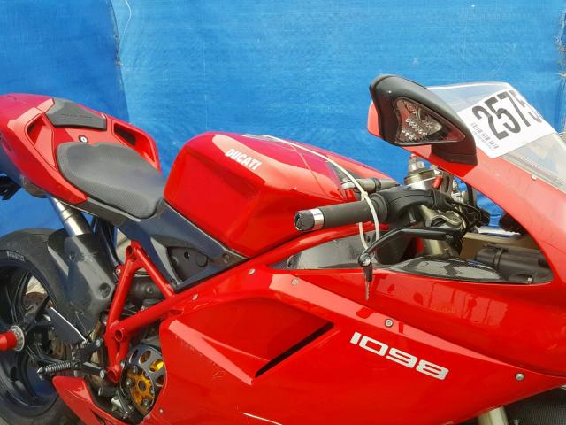 ZDM1XBEW67B006820 - 2007 DUCATI 1098 BASE RED photo 5