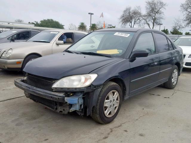 2HGES16305H537026 - 2005 HONDA CIVIC DX V BLACK photo 2