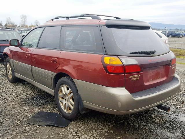 4S3BH686737627593 - 2003 SUBARU LEGACY OUT RED photo 3