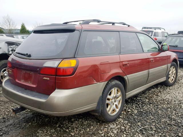 4S3BH686737627593 - 2003 SUBARU LEGACY OUT RED photo 4