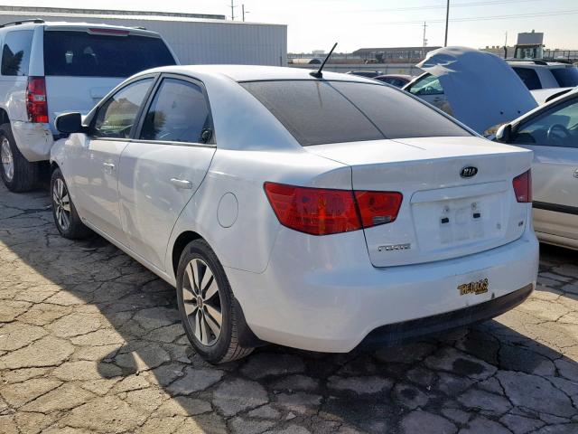 KNAFU4A23D5738161 - 2013 KIA FORTE EX WHITE photo 3