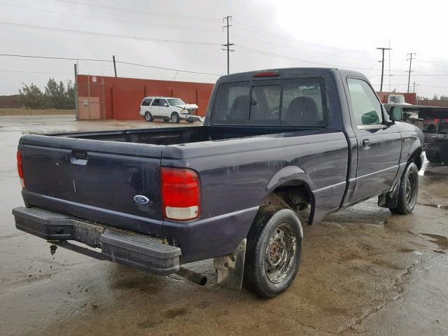 1FTYR10C1YPA43919 - 2000 FORD RANGER BLUE photo 4