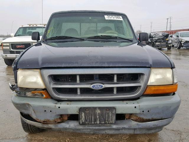 1FTYR10C1YPA43919 - 2000 FORD RANGER BLUE photo 9