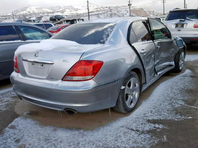 JH4KB16598C001412 - 2008 ACURA RL SILVER photo 4