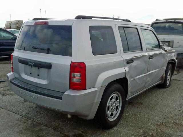 1J4NT1GB0AD624802 - 2010 JEEP PATRIOT SP SILVER photo 4