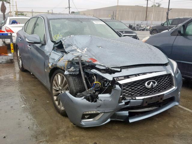 JN1EV7AP0JM366694 - 2018 INFINITI Q50 LUXE BLUE photo 1