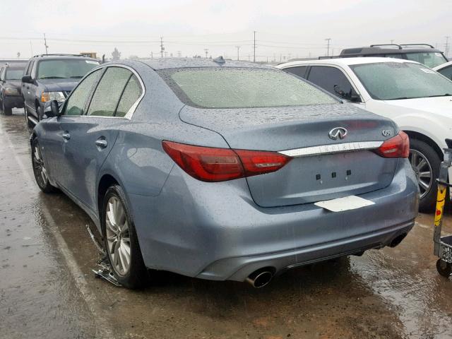 JN1EV7AP0JM366694 - 2018 INFINITI Q50 LUXE BLUE photo 3