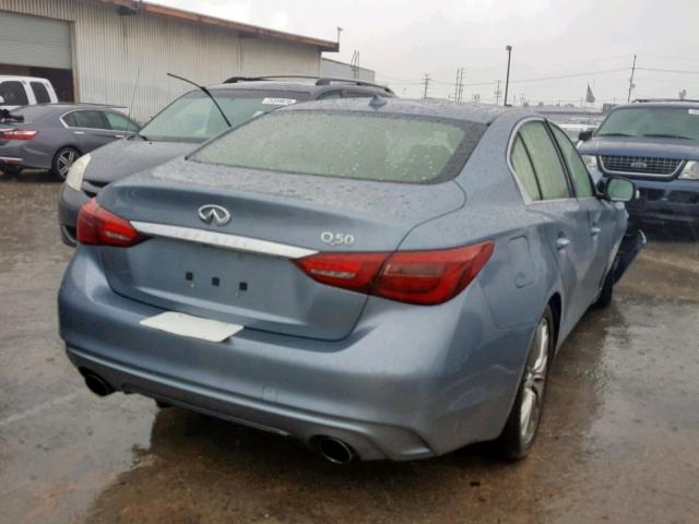 JN1EV7AP0JM366694 - 2018 INFINITI Q50 LUXE BLUE photo 4