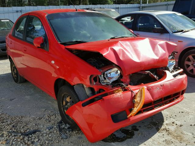 KL1TD52665B496599 - 2005 CHEVROLET AVEO BASE Қызыл фото 1