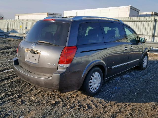 5N1BV28UX8N103370 - 2008 NISSAN QUEST S GRAY photo 4