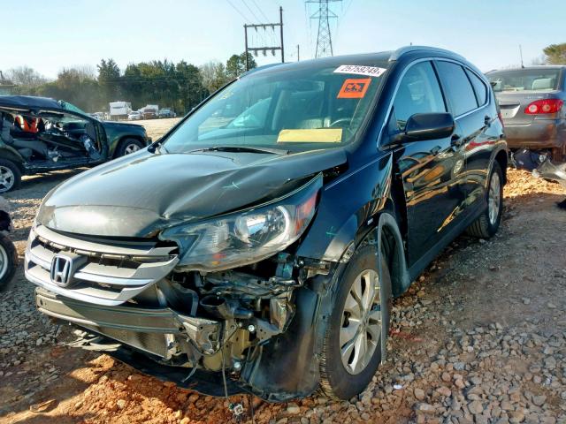 5J6RM3H79EL010749 - 2014 HONDA CR-V EXL BLACK photo 2