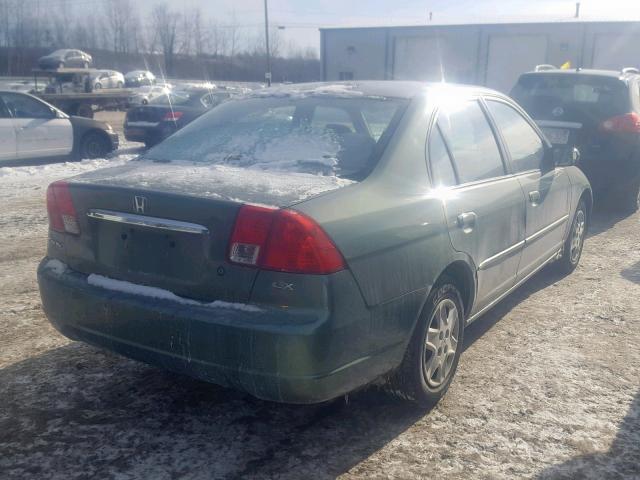 2HGES15573H560822 - 2003 HONDA CIVIC LX GREEN photo 4