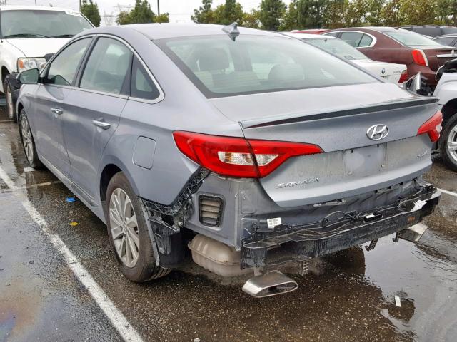 5NPE34AFXGH429960 - 2016 HYUNDAI SONATA SPO SILVER photo 3