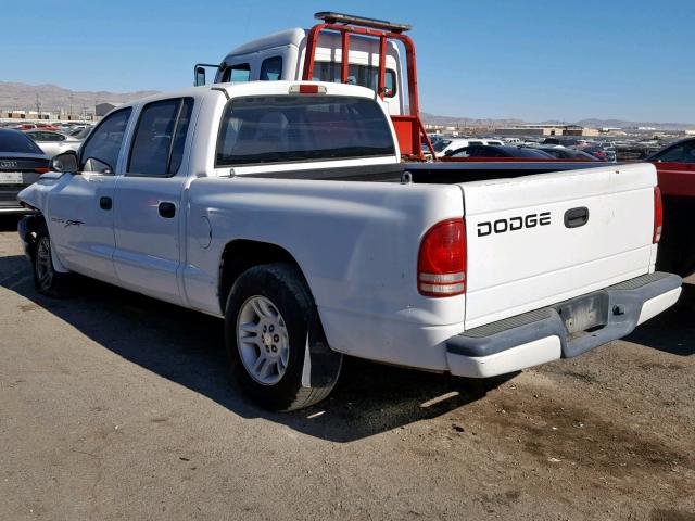 1B7HL2AX11S271074 - 2001 DODGE DAKOTA QUA WHITE photo 3