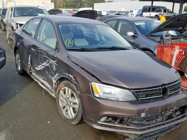 3VW2K7AJ4FM202667 - 2015 VOLKSWAGEN JETTA BASE BROWN photo 1