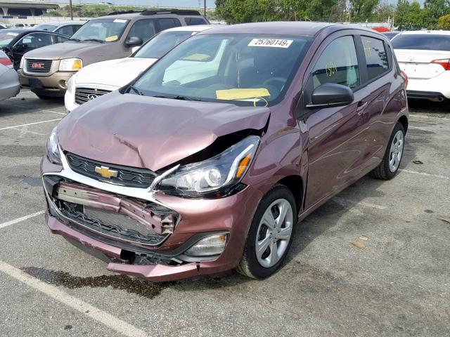 KL8CB6SA6KC731932 - 2019 CHEVROLET SPARK LS PINK photo 2