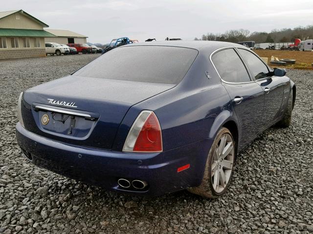 ZAMFE39A570031663 - 2007 MASERATI QUATTROPOR BLUE photo 4