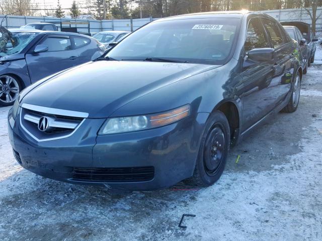 19UUA66275A052285 - 2005 ACURA TL GREEN photo 2