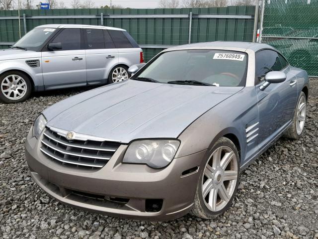 1C3LN69L98X075334 - 2008 CHRYSLER CROSSFIRE BLUE photo 2