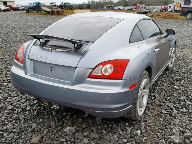 1C3LN69L98X075334 - 2008 CHRYSLER CROSSFIRE BLUE photo 4