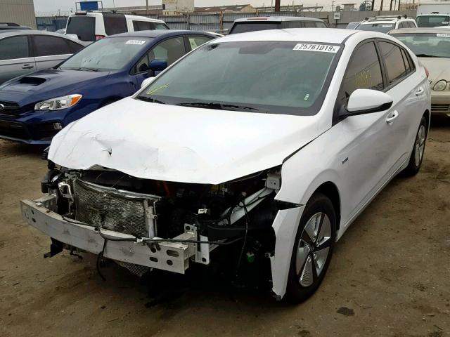 KMHC65LC8HU050188 - 2017 HYUNDAI IONIQ BLUE WHITE photo 2