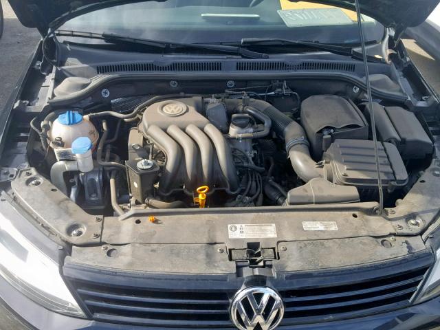 3VW2K7AJ1DM421017 - 2013 VOLKSWAGEN JETTA BASE BLACK photo 7