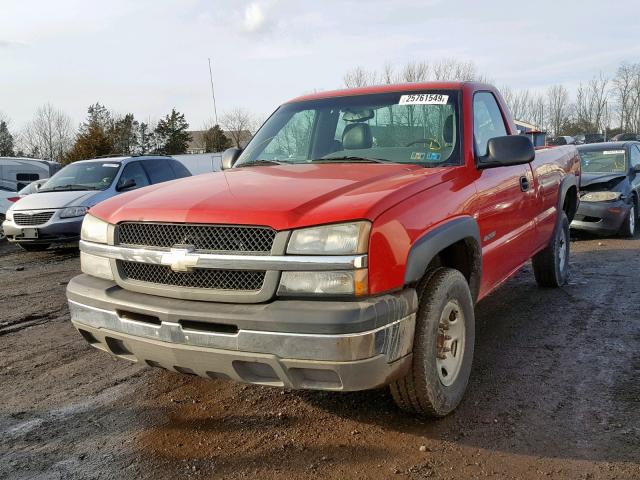 1GCGC24U33Z243591 - 2003 CHEVROLET SILVERADO RED photo 2