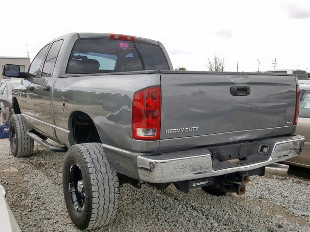 1D7KS28C86J117329 - 2006 DODGE RAM 2500 S GRAY photo 3