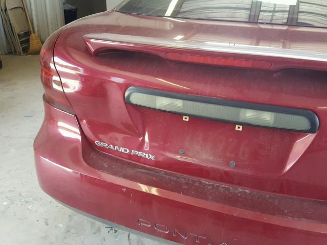 2G2WP522551276563 - 2005 PONTIAC GRAND PRIX MAROON photo 9