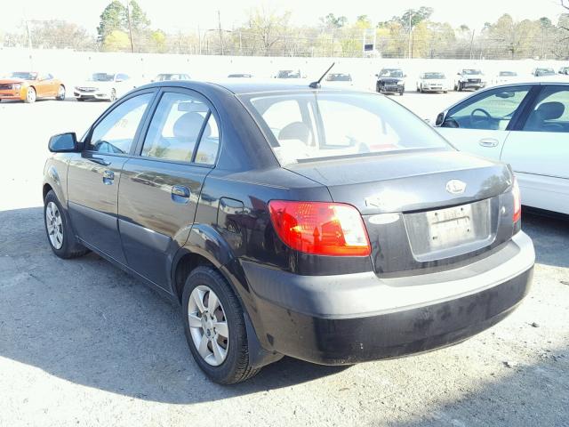 KNADE123976272843 - 2007 KIA RIO BASE BLACK photo 3