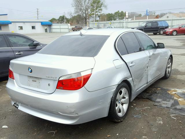 WBANE53507CY07944 - 2007 BMW 525 I SILVER photo 4