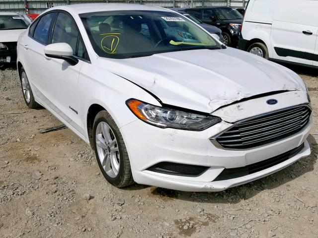 3FA6P0LU3JR173054 - 2018 FORD FUSION SE WHITE photo 1