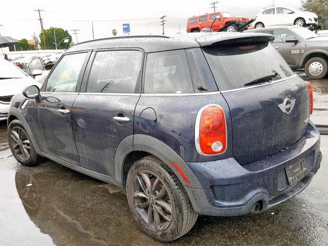 WMWZC3C51BWL80096 - 2011 MINI COOPER S C BLUE photo 3