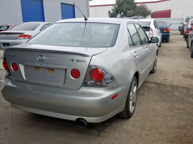 JTHBD192240091641 - 2004 LEXUS IS 300 SILVER photo 4