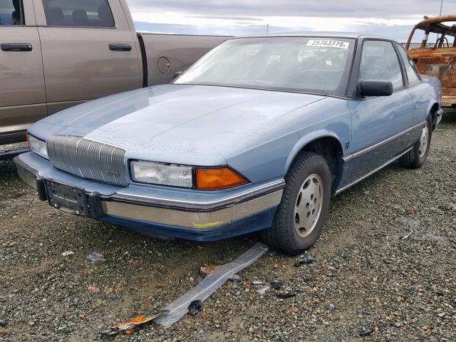 2G4WD14W5J1442566 - 1988 BUICK REGAL LIMI BLUE photo 2