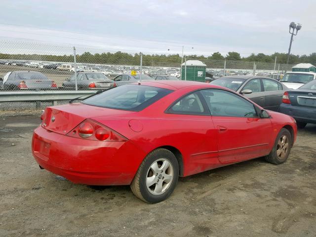 1ZWFT61L6X5684930 - 1999 MERCURY COUGAR V6 RED photo 4