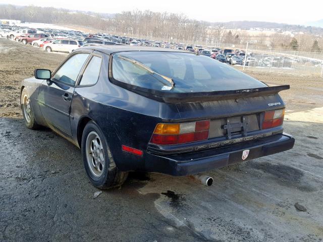 WP0AA0945GN456919 - 1986 PORSCHE 944 BLACK photo 3