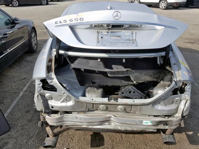 WDDDJ72X67A080089 - 2007 MERCEDES-BENZ CLS 550 SILVER photo 9