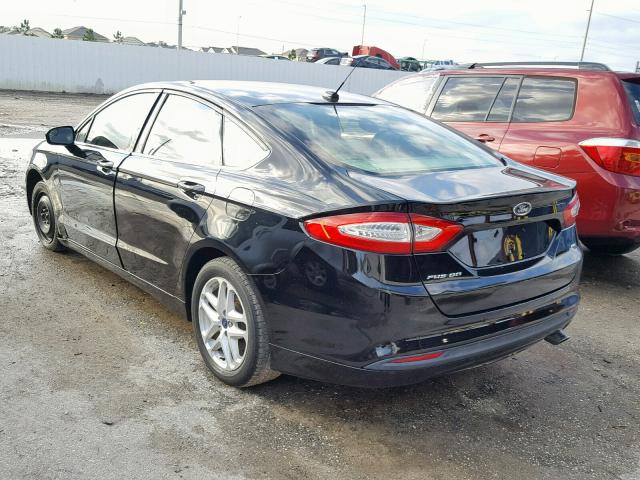 3FA6P0H74FR173588 - 2015 FORD FUSION SE BLACK photo 3