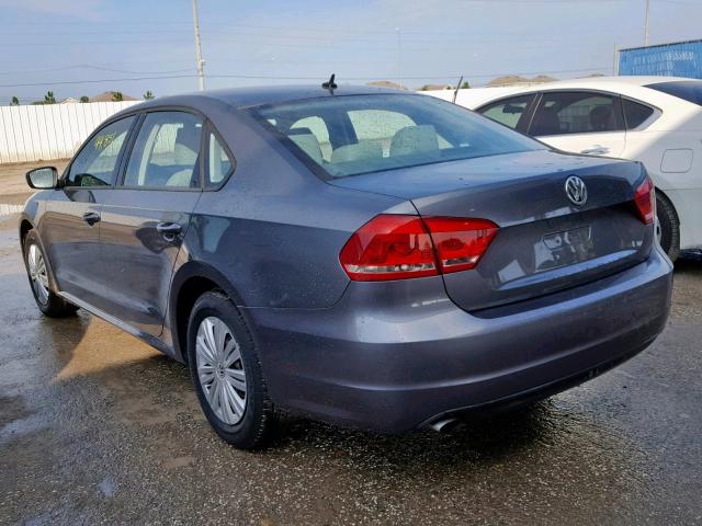 1VWAS7A32EC115105 - 2014 VOLKSWAGEN PASSAT S GRAY photo 3