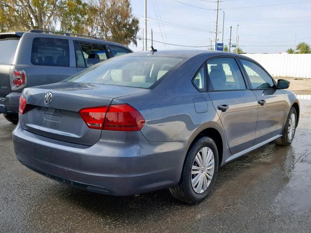 1VWAS7A32EC115105 - 2014 VOLKSWAGEN PASSAT S GRAY photo 4