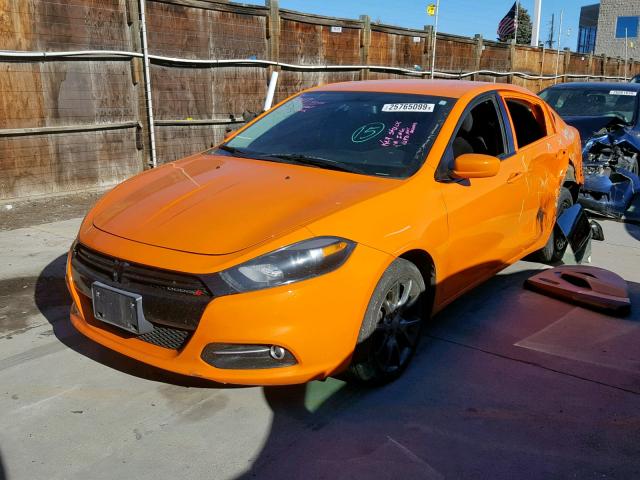 1C3CDFBA4DD346193 - 2013 DODGE DART SXT ORANGE photo 2