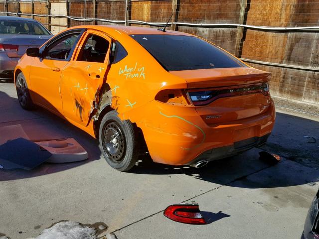 1C3CDFBA4DD346193 - 2013 DODGE DART SXT ORANGE photo 3