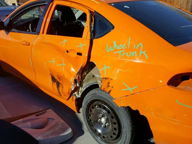 1C3CDFBA4DD346193 - 2013 DODGE DART SXT ORANGE photo 9