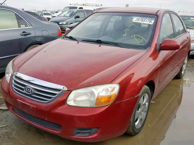 KNAFE122785556446 - 2008 KIA SPECTRA EX BURGUNDY photo 2