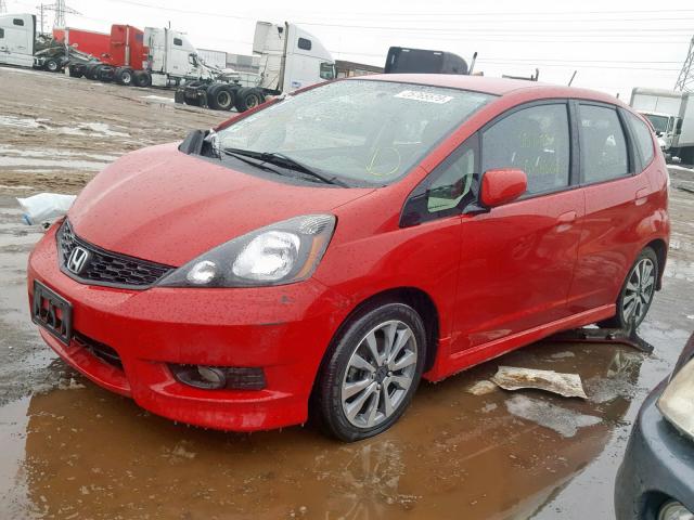 JHMGE8H5XDC073863 - 2013 HONDA FIT SPORT RED photo 2