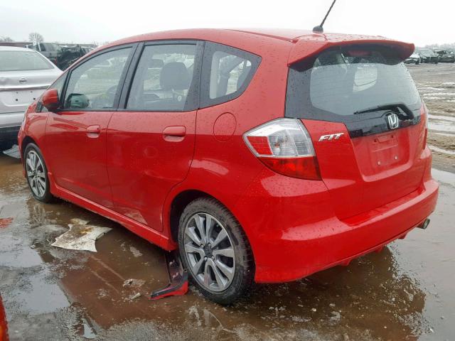 JHMGE8H5XDC073863 - 2013 HONDA FIT SPORT RED photo 3