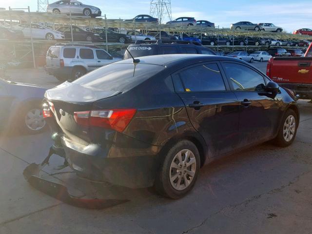 KNADM4A37H6035310 - 2017 KIA RIO LX BLACK photo 4