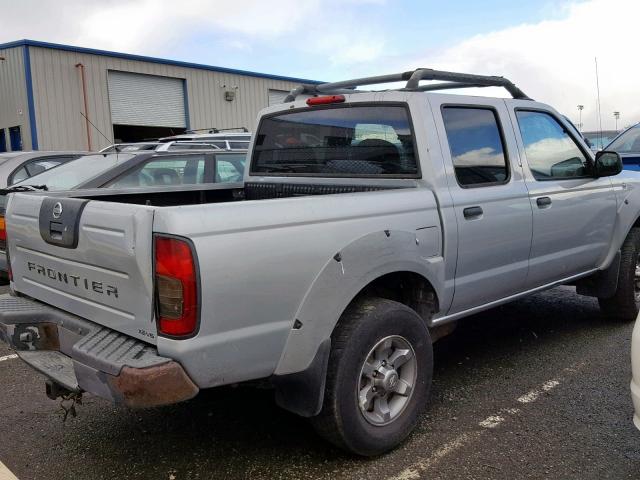 1N6ED27T61C393201 - 2001 NISSAN FRONTIER C GRAY photo 4